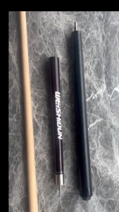 WEISHIDUN Combined Break and Jump Billiards Cue. It serves as a break cue jump cue for black eight - ball nine - ball and other pool games. The cue is three - piece and has a 14MM tip