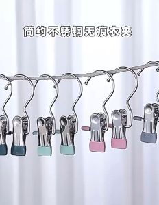 Gantungan jemuran mini serbaguna hanger kaos kaki Gantungan Dengan Penjepit Chrome Henger Gantungan Baju Serbaguna Perlengkapan Rumah Tangga Klip topi/klip kaus kaki/klip mini