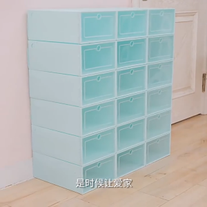 กล่องใส่รองเท้า ไซต์L ต่อได้หลายชั้น กล่องเก็บรองเท้า กันฝุ่น จัดระเบียบ