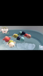ตุ๊กตายางสัตว์น้ำ5ชิ้น เต่าเพนกวินโลมา ของเล่นอาบน้ำปลอดภัย ของเล่นว่ายน้ำซัมเมอร์สำหรับเด็ก