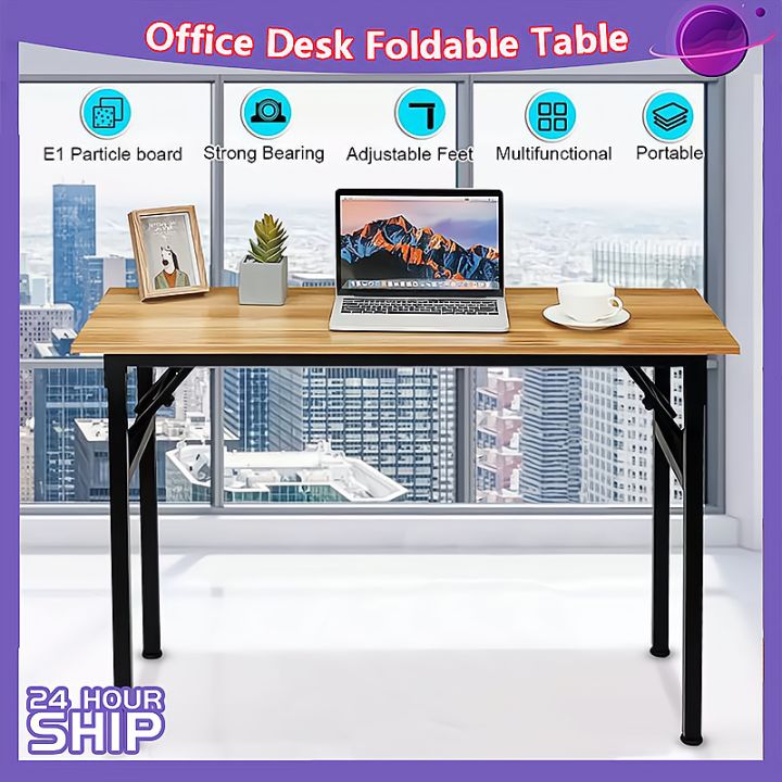 Folding Table work table for home Office Computer table Study table Foldable Wood 120X40 or