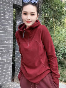 Korean Style Simple Versatile Ladies Autumn Winter New Casual Fashionable Half Zipper Hoodie Comfortable Loose Fit Long Sleeve