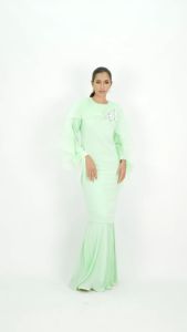 Alana Kurung in Mint Green