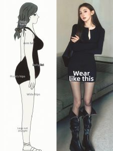 SUHUIQIAN | Knitted Figure-Hugging Warm Dress winter