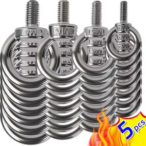 5Pcs Shoulder Eye Bolts M4 M5 M6 M8 Stainless Steel Machinery Shoulder Lifting Ring Eye Bolt for Machinery Anchor Hoist