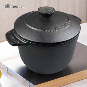 Cast Iron Cooking Pot Rice Cooker Thickened Rice Stewpot Induction Compatible Rice Casserole Multi-Purpose Dutch Oven for Home Kitchen Soup Stew Porridge & Baby Food Thickened Induction/Gas Compatible Even Heating & Energy Saving Non-Stick