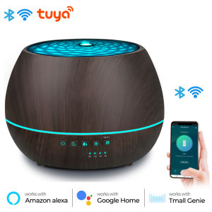 Tuya WiFi Humidifier 500ml Essential Aroma Oil Diffuser Smart Home Ultrasonic Air Humidifier Mist Maker for Alexa Google