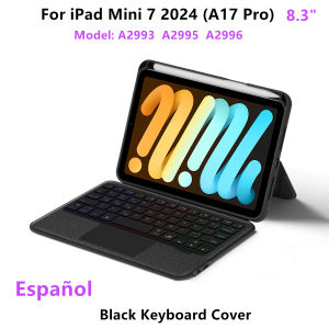 Magic Backlight Keyboard for iPad Mini 7 Case for iPad Mini 2024 A17 Pro 8.3 inch Stand Cover Smart Keyboard with Trackpad