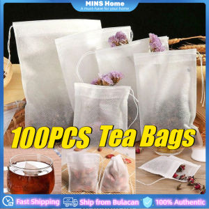 100pcs Reusable Tea & Coffee Filter Bags: Unbleached Cotton & Drawstring Design