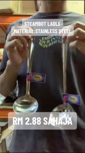 MLK Extra Tebal Soup Ladle Colander Spoon Stainless Steel Steamboat Utensil Senduk Sup Sudu Penapis