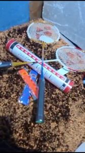 Raket Badminton Bulutangkis Model Terusan / Raket 2 Pcs + 1 Tas + 1 Slop Shuttlecock Isi 12 Kok / Raket Badminton Murah / Raket Yonex Ori / Raket Original