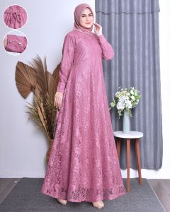 gamis brukat jumbo gamis pesta ada ukuran m.l.xl.xxl.xxxl free masker