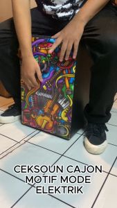 cajon akustik elektrik premium kajon duduk kahon drum box