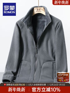 Double-Sided Fleece Short Jacket Lormen Mens Casual Wear Thickened Fashionable Warm Spring Outerwear Standard Fit Zipper Closure
