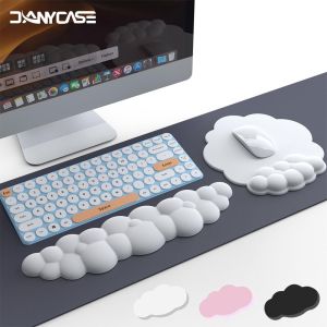 DANYCASE Đám mây tựa cổ tay cho bàn phím pad hỗ trợ tay đệm cho Ergonomic chống trượt da mềm Bộ nhớ bọt miếng đệm cổ tay