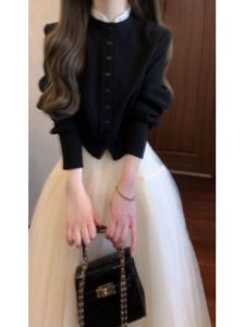 CHANGTONG | Stylish Unique Korean Style Knit Cardigan & Skirt Set