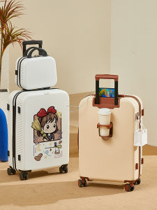 Multi-Functional Graffiti Luggage Travel Suitcase Large Capacity 20 Check-In Password Box for Men And Women Fashionable Trendy ABS PC Material