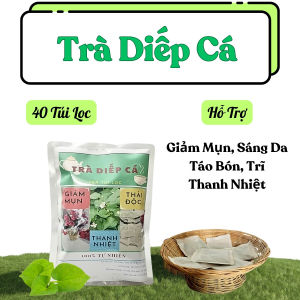 TRÀ DIẾP CÁ Giảm Mụn Thanh Nhiệt 40 Túi Lọc Trà Đông Y Việt