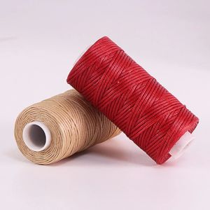 1pc 150D Diameter 0.8mm Flat Waxed Thread DIY Leather Specialized Thread Sewing Utensils Durable No Stripping Leather