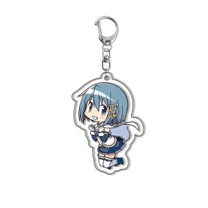 Bandai | Magic Girl Madoka Acrylic Keychain Kyubey Kaname Tomoe Miki Sayaka Sakura Homura Akemi Anime Pendant Cute DIY Gift