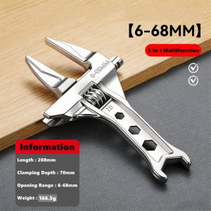 Multifunctional Bathroom Wrench Adjustable Spanner Wrench Spanner For Pipe Nut And Screw Removal Pipe Wrench Hand Tools