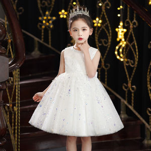 Lolita Princess Skirt Dress Childrens Summer Clothing Babys First Birthday Party Dress Short Sleeve Polyester Fiber