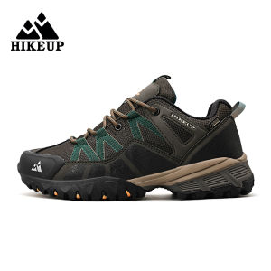 HIKEUP Men Hiking Shoes Non-slip Wear Resistant Climbing Shoes Outdoor Trekking Sneakers For Men Trekking Mountain Shoes
