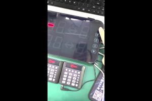 Queue numbering machine keypad for queuing wireless calling system