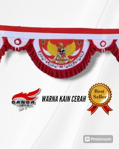 bendera background Garuda batik umbul umbul gelombang kualitas premium