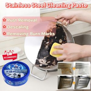 Stainless Steel Cleaning Paste Household Kitchen Heavy Grease Remover Pot Bottom Black Stain Rust Removal Powerful Degreaser and Sanitizer