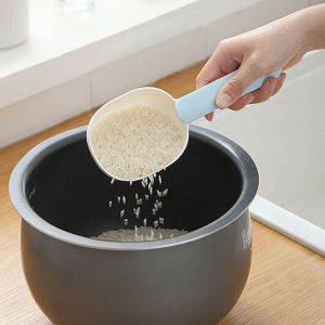 Nexlent Rice Scoop with Clip and Seal Kitchen Shovel for Flour and Grains 4 Colors Available