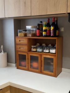 Bamboo Kitchen Cabinet 42/62CM Changhong Door Dapur Kabinet Storage Cabinet Muji Style Storage Rack Rak Dapur 置物柜/橱柜