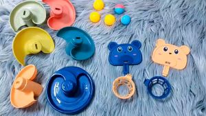 Rolling Ball Pile Tower Baby Toys Rotating Fun Track Stacking 7/5/3 Layer Puzzle Toys Early Educational Gift MY360
