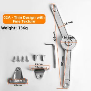 Adjustable Stop Hydraulic Gas Spring Lift Support Bar