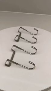 Home Creative Seamless Stainless Steel Double S Hooks Cabinet Door Back Type Hanger