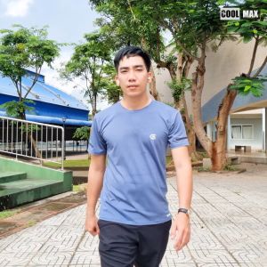 Áo thun lạnh nam COOLMAX cổ tròn form rộng chất thun lạnh co giãn bốn chiều mát lạnh thoáng khí. Menswear