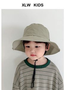 Camping Style Childrens Fisherman Hat Thin Summer Outdoor Travel Baby Sunshade Bucket Cap Boys Girls Quick Dry Hat