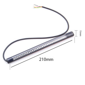 1pcs Motorcycle Tail Brake Light Strip Turn Signal Red Amber License Plate Light for Lada Car Moto CO LIGHT Flexible Led Strip