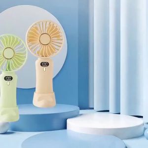 Quạt Cầm Tay Mini Cầm Tay Có Thể Gập Lại Treo Cổ Quạt Sạc USB Có Thể Điều Chỉnh 3 Tốc Độ Với Giá Đỡ Điện Thoại Để Làm Mát Thoải Mái