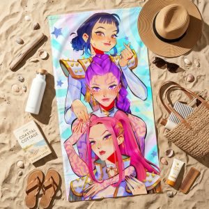 Hasbro | anime k-k-popS soft Beach Towel Trip swim d-demonS Pool bath h-hunters-S Gym M-Mira R-Rumi home room Z-Zoey meme Decor Gift