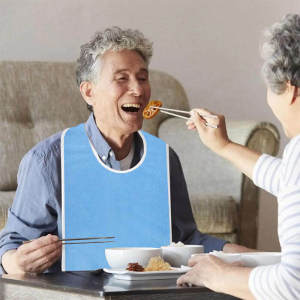Washable Adult Bibs Multi-purpose Anti-oil Adjustable Senior Citizens Bibs Soft Thicked Elderly Bib Feeding Nursing