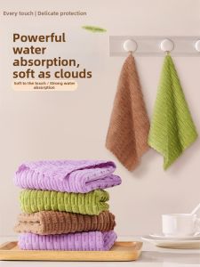 FURENJILI | Oil-Resistant Moisture-Absorbing Thickened Coral Fleece Dish Cloth