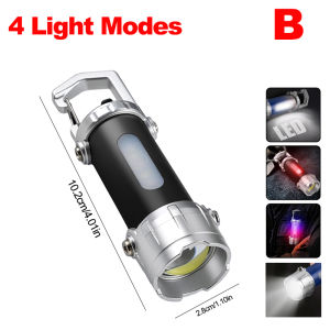 High Brightness Keychain Work Lamp Portable MINI LED COB Handheld Flashlights Emergency Work Lights For Outdoor Camping Walking