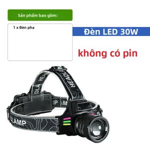 Đèn Pha LED Có Thể Sạc Lại Với Đèn Trắng/vàng Chiếu Sáng Mạnh Nhất 1000m Dùng Cho Cắm Trại Câu Cá - Đèn Pin Đội Đầu Chống Nước