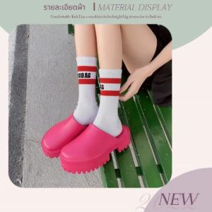 รองเท้าแตะลำลอง พื้นหนา 2นิ้ว กันลื่น มีให้กดเลือกถึง 4สี สวยทุกสีแน่นอน เหมาะกับใส่กลางแจ้ง แฟชั่นสําหรับสตรีใส่และไม่เอ้าท์แน่