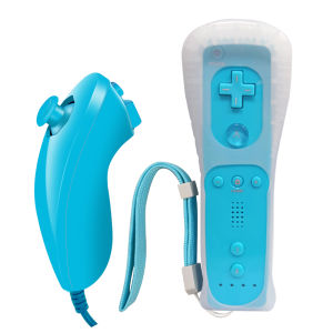 Ipega | For Wii/Wii U Wireless Controller Set – Left Nunchuk Joystick / Right Vibration Remote with Silicone Cover & Wrist Strap