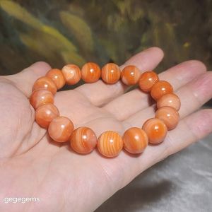 13mm Premium Baoshan Nan Hong "salmon red" bracelet 优质保山南红"三文鱼红"手链