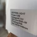 Lampu kolam Renang RGB Remote 12Watt 12 Volt IP68 Diameter Ling 23cm pool light.. 