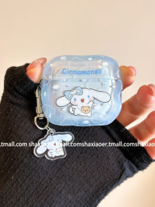 Cute Blue Cotton Candy Dog Earphone Case Protective Cover for Apple Airpods pro Generation 4 Second Generation Airpods Cartoon Style