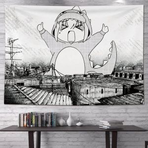 VIKAMA Bocchi The Rock Green Anime Tấm Thảm Treo Tường Nhẹ Mềm Mại Bền Polyester Trang Trí Nhà Thẩm Mỹ Quà Tặng Cho Phòng Ngủ Phòng Khách